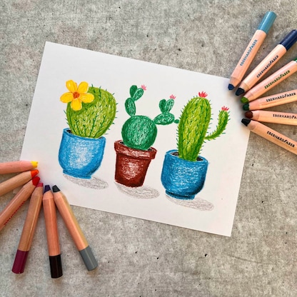 Artikelbild 4 für EBERHARD FABER Jumbo MiniMaxi 3in1 Buntstifte farbsortiert, 6 St., Artikelnummer 100208