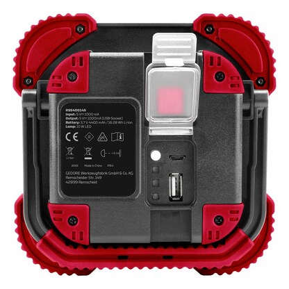 Artikelbild 5 für GEDOREred R95400145 LED Akku-Baustrahler rot, schwarz, Artikelnummer 336473