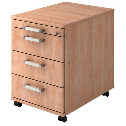Artikelbild für HAMMERBACHER Solid AC30 Rollcontainer nussbaum 4 Auszüge 42,8 x 58,0 x 59,0 cm, Artikelnummer 399372