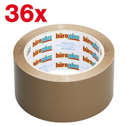 Artikelbild für büroplus Packband braun 50,0 mm x 66,0 m 36 Rollen, Artikelnummer 364919
