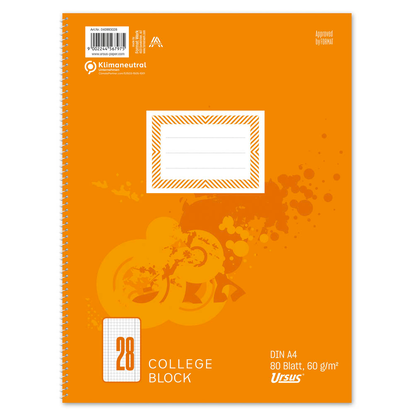 Artikelbild 2 für Ursus Collegeblöcke Lineatur 28 kariert DIN A4 Innen- und Außenrand, 10 Blöcke, Artikelnummer 582023