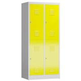 Artikelbild 1 für ClassiX Spind lichtgrau, zinkgelb X-523226, 4 Schließfächer 80,0 x 50,0 x 180,0 cm, Artikelnummer 189286