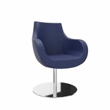Artikelbild 1 für fm Besuchersessel Pirum dunkelblau chrom Stoff 71,0 x 71,0 x 93,0 cm, 1 St., Artikelnummer 448109