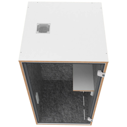 Artikelbild 5 für HAMMERBACHER SilentSpace Telefonbox grau 1 Fachboden mit Beleuchtung, Artikelnummer 576609