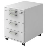 Artikelbild 1 für HAMMERBACHER Solid AC30 Rollcontainer weiß 4 Auszüge 42,8 x 58,0 x 59,0 cm, Artikelnummer 399384