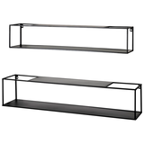 Artikelbild 1 für HAKU Möbel Wandregale-Set schwarz 85,0/95,0 x 17,0/20,0 x 17,0/20,0 cm, 2 St., Artikelnummer 462673