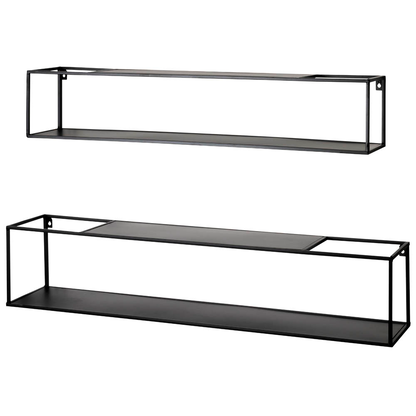 Artikelbild für HAKU Möbel Wandregale-Set schwarz 85,0/95,0 x 17,0/20,0 x 17,0/20,0 cm, 2 St., Artikelnummer 462673