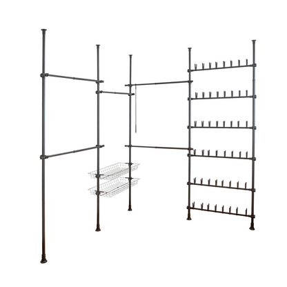 Artikelbild 4 für WENKO Teleskop-Schuhregal Herkules Shoes schwarz 94,0 x 9,0 x 165,0 - 300,0 cm, 1 St., Artikelnummer 531341