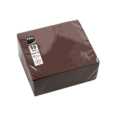 Artikelbild für PROnappe Servietten braun 2-lagig 20,0 x 20,0 cm, 50 St., Artikelnummer 361317