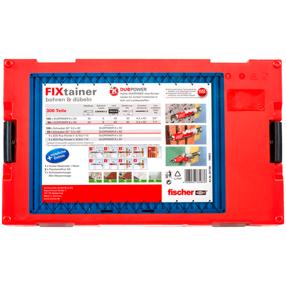 Artikelbild 3 für fischer FixTainer 547166 Dübel- und Schrauben-Sortiment, 306-teilig, Artikelnummer 627461