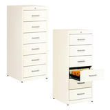 Artikelbild 1 für mauser client entry Karteischrank reinweiß 6 Schubladen 55,2 x 60,0 x 135,0 cm, 1 St., Artikelnummer 259402