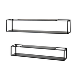 Artikelbild 1 für HAKU Möbel Wandregale-Set schwarz 75,0/85,0 x 14,0/17,0 x 14,0/17,0 cm, 2 St., Artikelnummer 462700