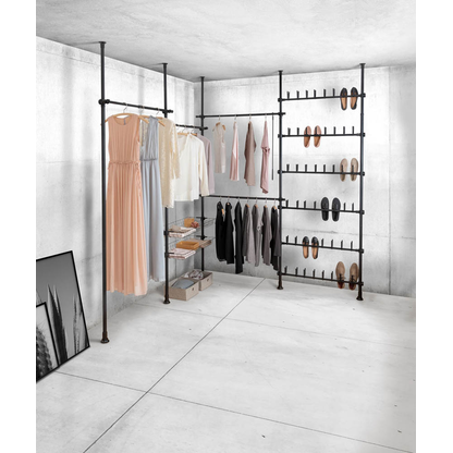 Artikelbild 5 für WENKO Teleskop-Schuhregal Herkules Shoes schwarz 94,0 x 9,0 x 165,0 - 300,0 cm, 1 St., Artikelnummer 531341