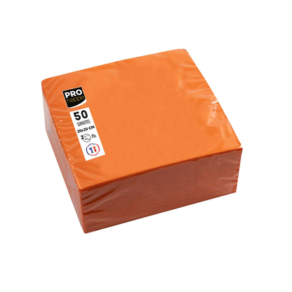 Artikelbild für PROnappe Servietten orange 2-lagig 20,0 x 20,0 cm, 50 St., Artikelnummer 361327