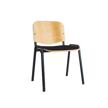 Artikelbild für LÜLLMANN Stapelstuhl 225450 buche, schwarz Holz, 1 St., Artikelnummer 790697