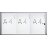Artikelbild 1 für MAUL Schaukasten Extraslim grau 3x DIN A4 71,1 x 2,7 x 35,0 cm, 1 St., Artikelnummer 515092