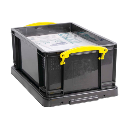 Artikelbild für Really Useful Box Aufbewahrungsbox 9,0 l schwarz, gelb 39,5 x 25,5 x 15,5 cm, 1 St., Artikelnummer 808958