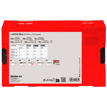 Artikelbild 5 für fischer L-Boxx mini SX Plus 532891 Dübel- und Schrauben-Sortiment, 210-teilig, Artikelnummer 479707