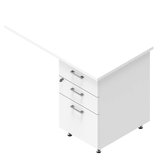 Artikelbild 1 für Quadrifoglio Standcontainer weiß 3 Auszüge Kunststoff-Stangengriff weiß 100,0 x 60,0 x 75,0 cm, Artikelnummer 593234