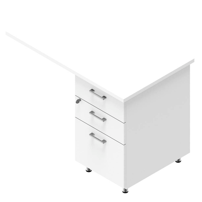 Artikelbild für Quadrifoglio Standcontainer weiß 3 Auszüge Kunststoff-Stangengriff weiß 100,0 x 60,0 x 75,0 cm, Artikelnummer 593234