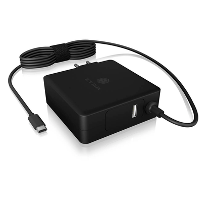 Artikelbild 2 für RaidSonic ICY BOX® IB-PS101-PD Ladekabel mit Adapter schwarz, Kabellänge: 1,8 m, 90 W, Artikelnummer 201156