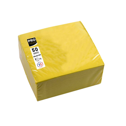 Artikelbild für PROnappe Servietten gelb 2-lagig 20,0 x 20,0 cm, 50 St., Artikelnummer 361349