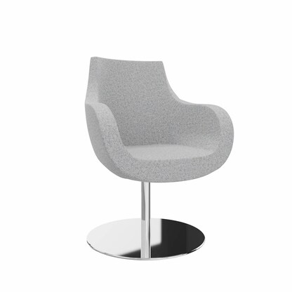 Artikelbild für fm Besuchersessel Pirum hellgrau chrom Stoff 71,0 x 71,0 x 93,0 cm, 1 St., Artikelnummer 447977