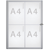 Artikelbild 1 für MAUL Schaukasten Extraslim grau 4x DIN A4 49,1 x 2,7 x 65,5 cm, 1 St., Artikelnummer 515104
