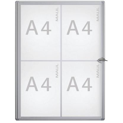 Artikelbild für MAUL Schaukasten Extraslim grau 4x DIN A4 49,1 x 2,7 x 65,5 cm, 1 St., Artikelnummer 515104