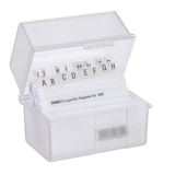 Artikelbild 1 für HAN A8 Karteikasten DIN A8 für 200 Karteikarten transparent mit Deckel, Artikelnummer 884882