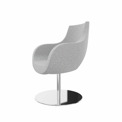 Artikelbild 2 für fm Besuchersessel Pirum hellgrau chrom Stoff 71,0 x 71,0 x 93,0 cm, 1 St., Artikelnummer 447977