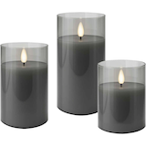 Artikelbild 1 für goobay LED-Kerzen grau, 3 St., Artikelnummer 725519