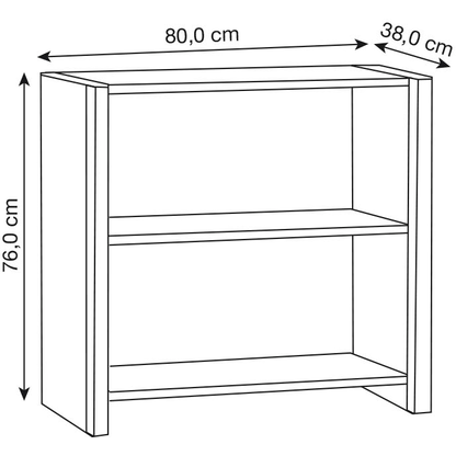 Artikelbild 2 für Kerkmann Aktenregal Yukon weiß 80,0 x 38,0 x 76,0 cm, 1 St., Artikelnummer 344549