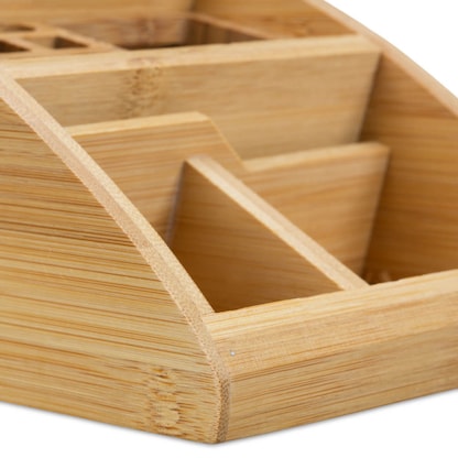 Artikelbild 2 für relaxdays Schreibtisch-Organizer braun Bambus 5 Fächer 12,7 x 15,5 x 8,7 cm, Artikelnummer 516577