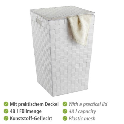 Artikelbild 3 für WENKO Wäschekorb Adria Square weiß, 1 St., Artikelnummer 529836
