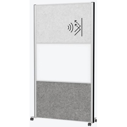 Artikelbild 2 für MAUL Akustik-Trennwand MAULconnecto 9655395, dunkelgrau, hellgrau, weiß 100,0 x 182,0 cm mit Rollen, 1 St., Artikelnummer 156889