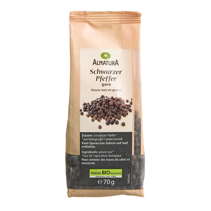 Artikelbild 2 für ALNATURA Schwarzer Pfeffer Bio-Gewürz, 70,0 g, Artikelnummer 293611