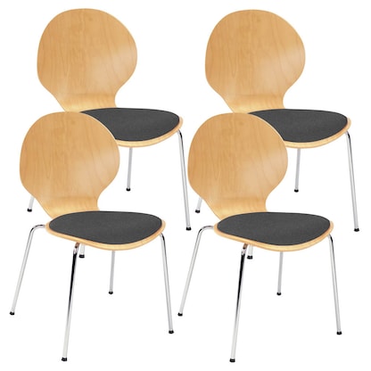 Artikelbild für Nowy Styl Schalenstühle Cafe VI buche, schwarz Holz, 4 St., Artikelnummer 473847