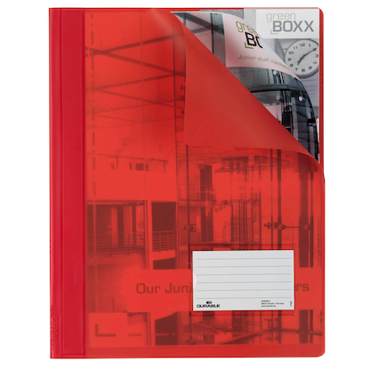 Artikelbild 2 für DURABLE Schnellhefter DURALUX Kunststoff rot DIN A4 überbreit, 10 St., Artikelnummer 567503