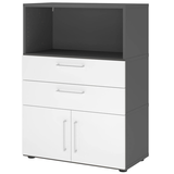 Artikelbild 1 für HAMMERBACHER Regalschrank FlexWall, VFW38K1KG/G/W/BS grafit, weiß 80,0 x 40,0 x 109,8 cm, 1 St., Artikelnummer 950408