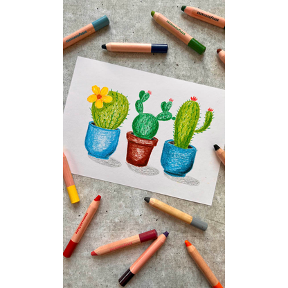 Artikelbild 6 für EBERHARD FABER Jumbo MiniMaxi 3in1 Buntstifte farbsortiert, 6 St., Artikelnummer 100208