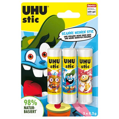 Artikelbild 6 für UHU MONSTER Klebestifte 8,2 g, 3 St., Artikelnummer 312656