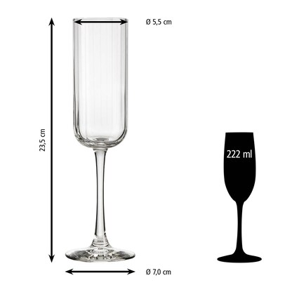 Artikelbild 2 für Libbey® Sektgläser Linear 222,0 ml, 12 St., Artikelnummer 645281