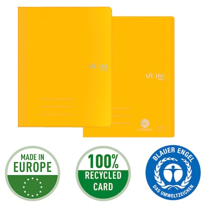 Artikelbild 7 für VON LEITZ Schnellhefter Karton gelb DIN A4, 1 St., Artikelnummer 635948