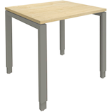 Artikelbild 1 für fm Sidney höhenverstellbarer Schreibtisch königsahorn rechteckig, 4-Fuß-Gestell Quadratrohr silber 80,0 x 80,0 cm, Artikelnummer 353307
