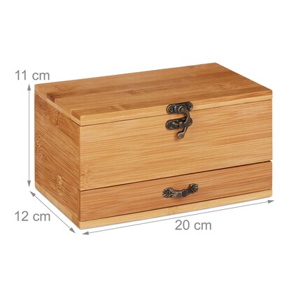 Artikelbild 3 für relaxdays Nähkästchen braun, 1 St., Artikelnummer 643983