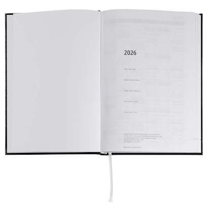 Artikelbild 5 für büroplus Buchkalender Tagesplaner 2026 Schwarz, 1 St., Artikelnummer 550789
