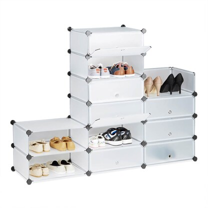 Artikelbild 2 für relaxdays Schuhschrank, 10021979_50 transparent 12 Fachböden 94,0 x 37,0 x 108,0 cm, Artikelnummer 451082