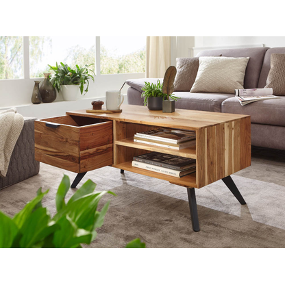 Artikelbild 6 für WOHNLING Couchtisch rechteckig Holz akazie 95,0 x 45,0 x 45,0 cm, 1 St., Artikelnummer 438521