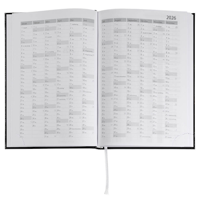 Artikelbild 3 für büroplus Buchkalender Tagesplaner 2026 Schwarz, 1 St., Artikelnummer 550789